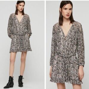 All Saints Kaylee Misra Romper- Snakeskin Print
